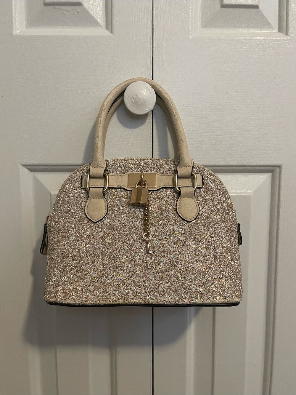 Aldo Sparkle Dome Satchel Handbag